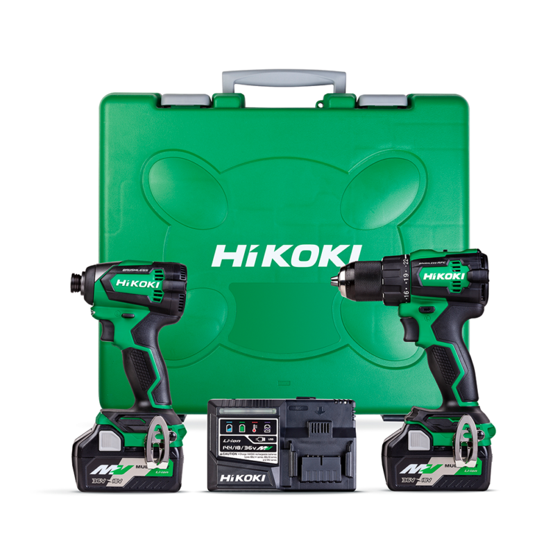 HiKOKI 18V Brushless Impact Drill & Impact Driver Kit