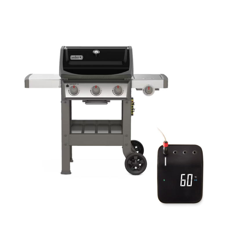 Weber Spirit II E-320 LPG BBQ & Connect Smart Barbecue Hub Bundle